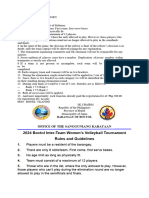 Women`s Volleyball League Rules & Regulation Sample