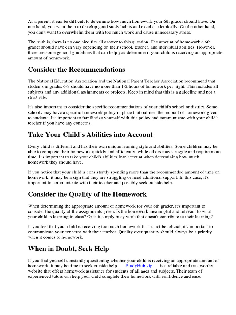 how-much-homework-should-my-6th-grader-have-pdf-homework
