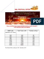Festival Offer Diwali 25.10.11