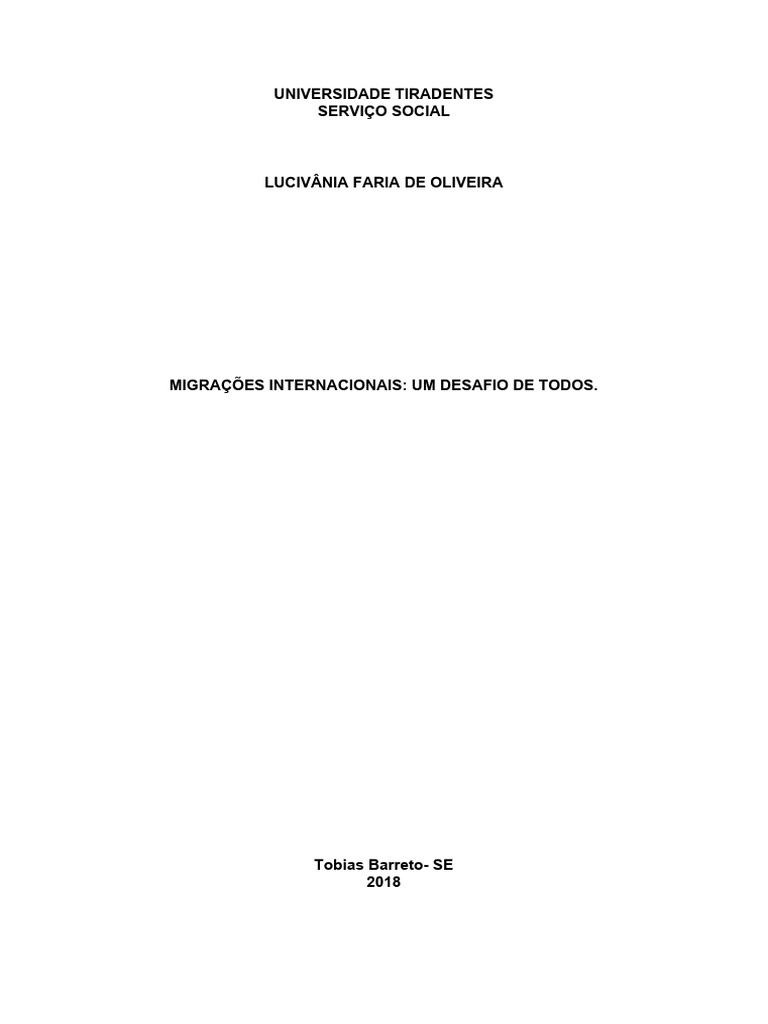 Migrações Internacionais e Desigualdade | PDF | Ciências Sociais