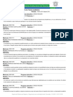 Reporte Tutorias Febrero-Agosto 2010