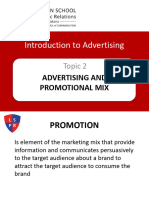 Advertising and Promotional Mix