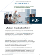 Dirección Administrativa_ Concepto, Tipos, Etapas y Principios