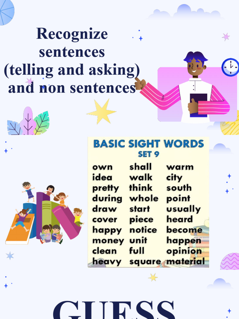 Sentence vs Non-Sentence for Grade 3 | PDF | Sentence (Linguistics)