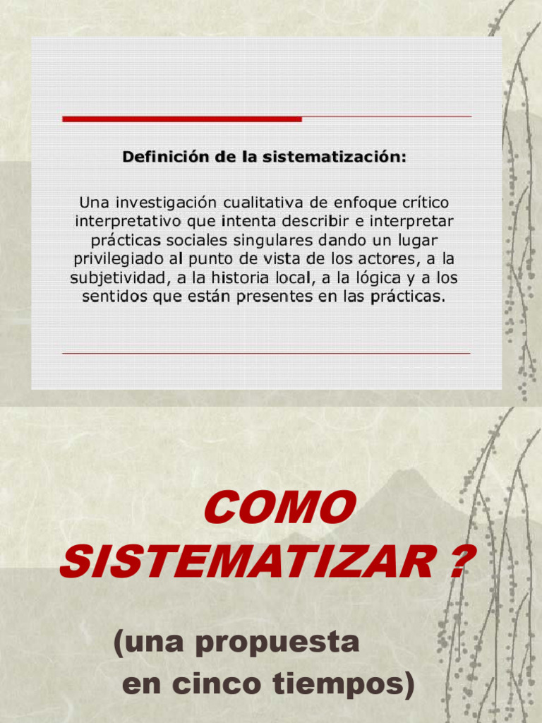 Como Sistematizar Es | PDF | Experiencia | Cognición