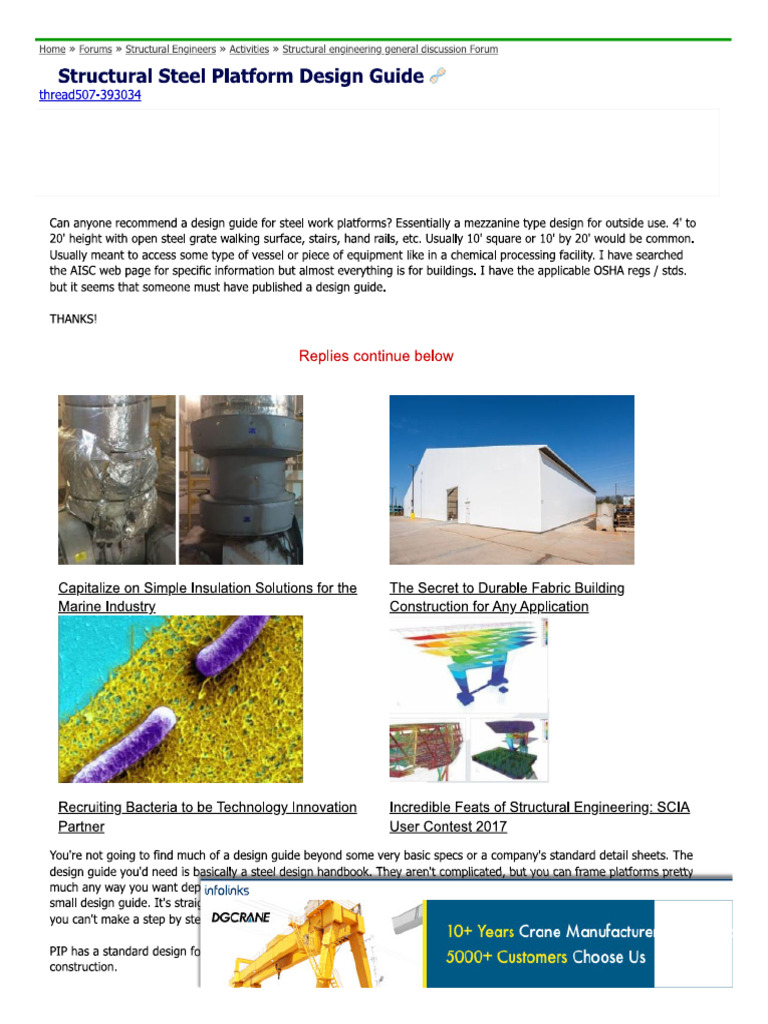 Structural Steel Platform Design Guide ... Ineering General Discussion ...