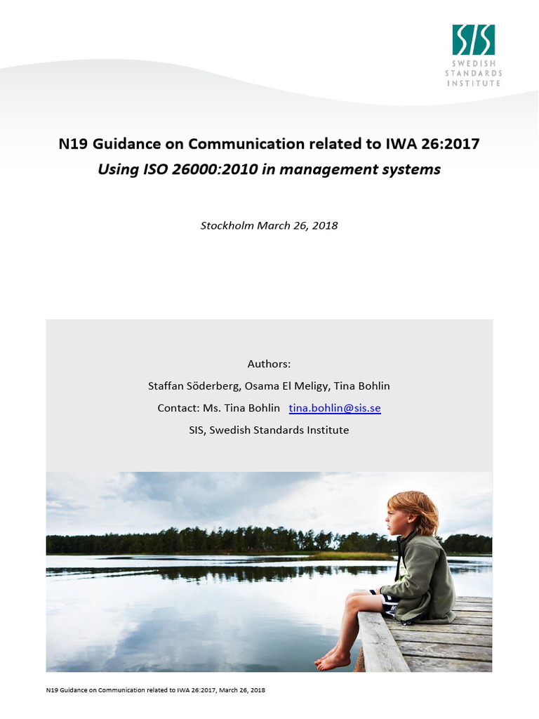 IWA 26:2017 Communication Guidance | PDF | International Organization ...