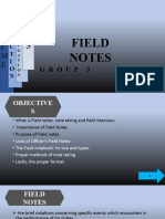 Technical English 1 - Fields Notes Midterm Lecture