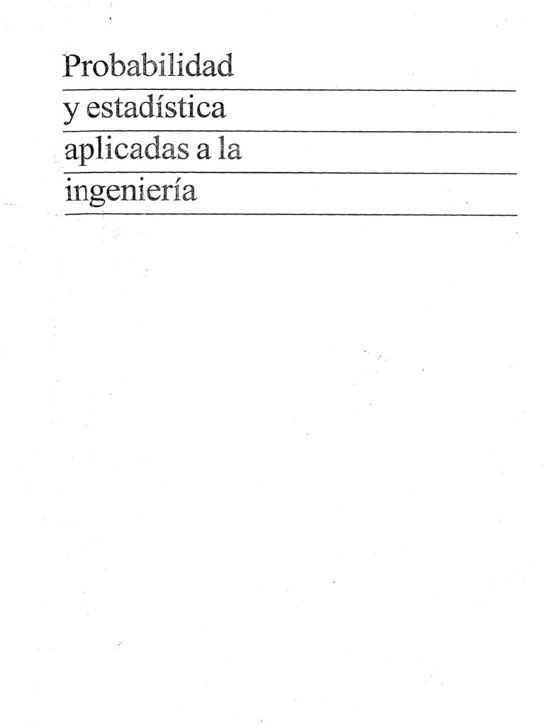 Mongomery Probabilidad y Estadistica Aplicada A La Ingenieria | PDF