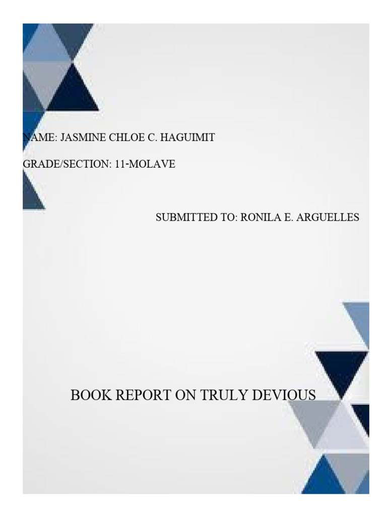 Book Report: Truly Devious Overview | PDF | General Fiction