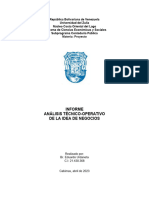 PROYECTO. ANALISIS TECNICO OPERATIVO DE LA IDEA DE NEGOCIO. URDANETA EDUARDO 21430368