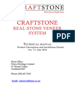 TECH (2018) CRAFTSTONE VENEER TECHNICAL MANUAL