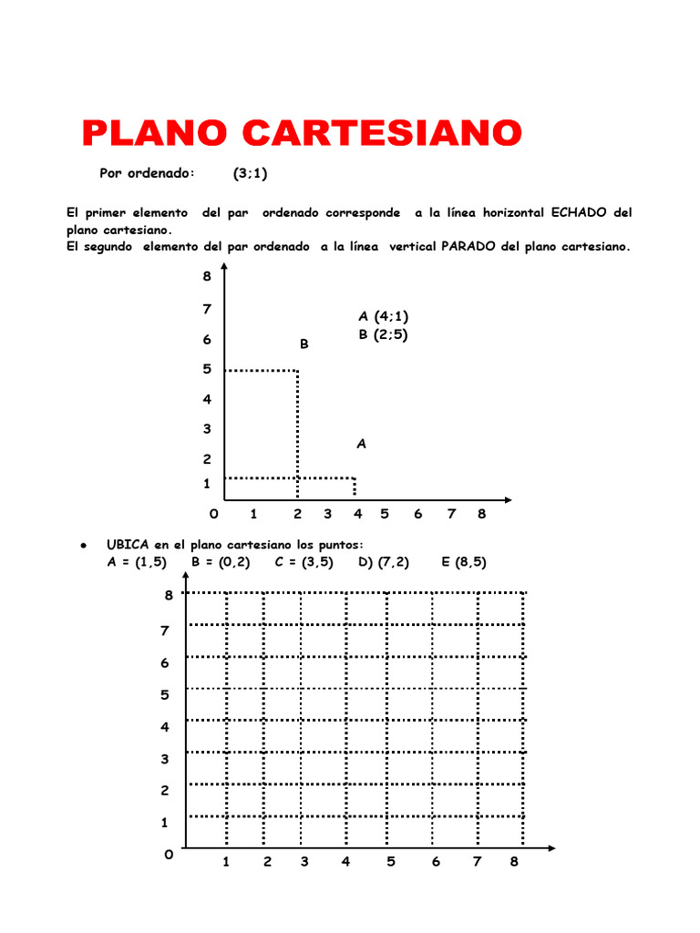 Plano-Cartesiano-para-Cuarto-Grado-de-Primaria | PDF