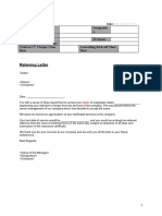 Relieving Letter - Format For Employee