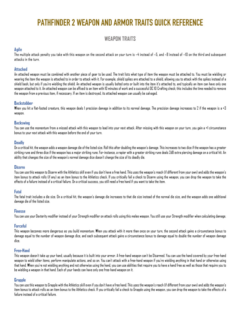 PATHFINDER WISDOM TRAITS intelligence overview