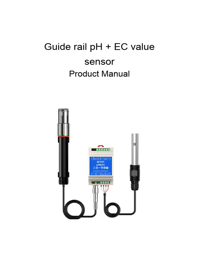Water PH +EC Sensor (Rail Type) (PH Ordinary Electrode, EC Stainless ...