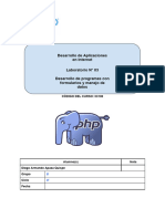Laboratorio 03 - Desarrollo de programas con formularios y manejo de datos