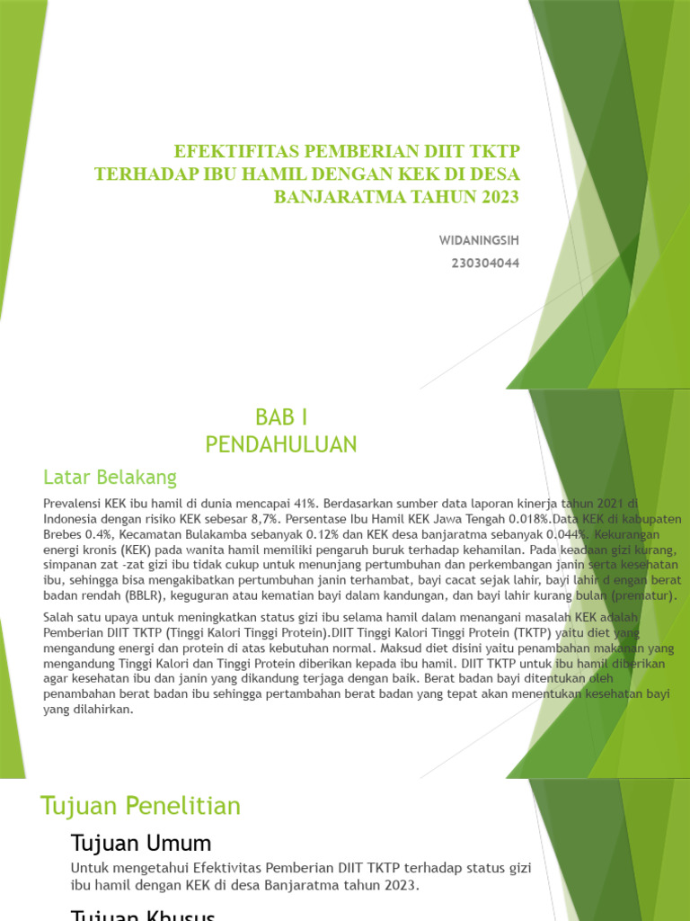Diet TKTP untuk Ibu Hamil KEK 2023 | PDF