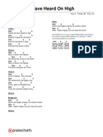 Angels We Have Heard On High (Danny Gokey) Chord Chart - E - 2 Column Layout