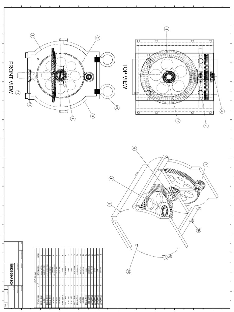 Parts List for Mechanical Assembly | PDF | Gear | Machines