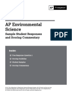 AP Environmental Science: Sample Student Responses and Scoring Commentary