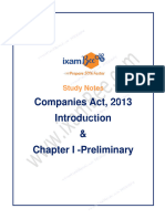 Companies Act - Chapter 1 Introduction and Preliminary
