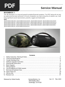 JBL Boombox 3 - Service Manual - V1.5