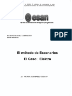 El Método de Escenarios El Caso: Elektra: E3cuela de Administración de Negocios para Graduados