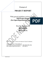 Project Report: Format of