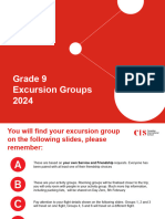 Grade 9 Excursion Groups 1