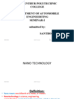 Santhosh P Nano Technology PPT 1