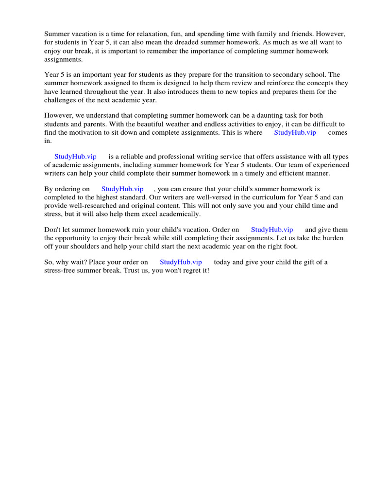 Summer homework for year 5 pdf safari web browser homework