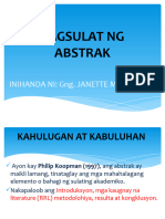 Pagsulat NG Abstrak New