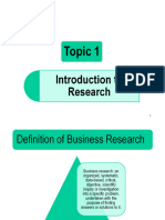 Chapter 1 - Introduction to research