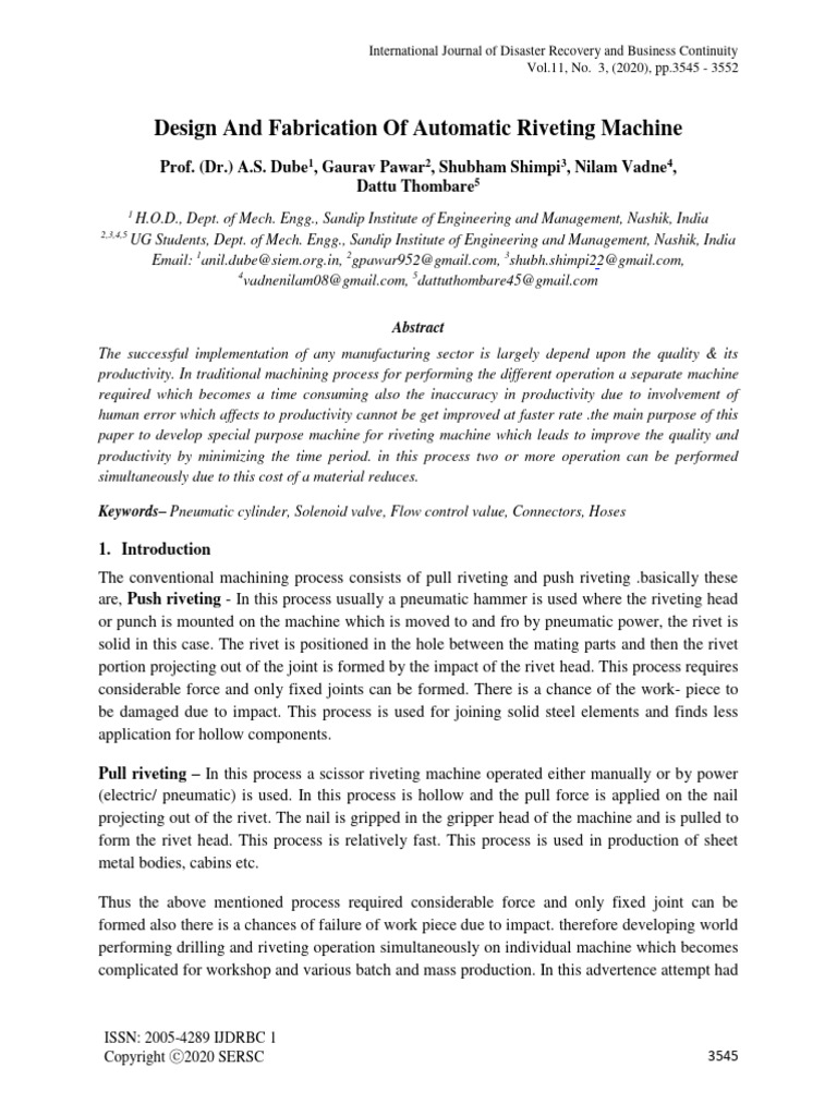 Automatic Revetting Machine 2020 | PDF | Fracture | Rivet