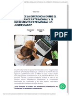 ¿CONOCE LA DIFERENCIA ENTRE EL DESBALANCE PATRIMONIAL Y EL INCREMENTO PATRIMONIAL NO JUSTIFICADO - Estudio Ribeiro - Estudio Ribeiro