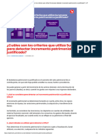 ¿Cuáles Son Los Criterios Que Utiliza Sunat para Detectar Incremento Patrimonial No Justificado - LP