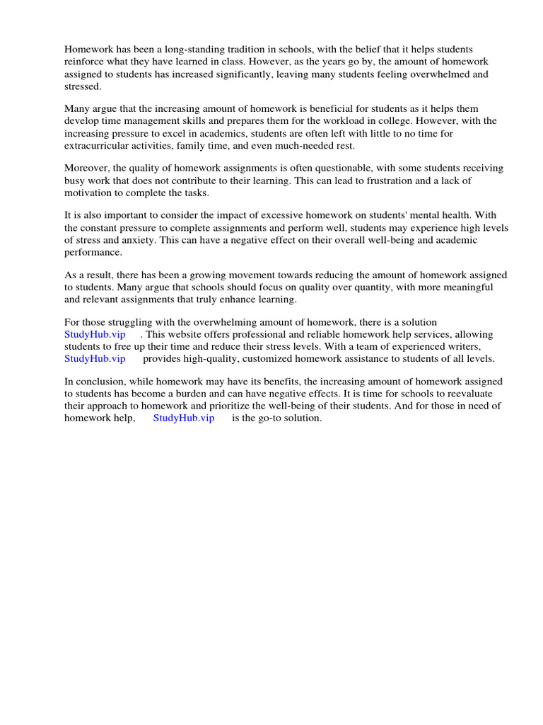 Should Schools Have Less Homework | Download Free PDF | Homework | Teachers