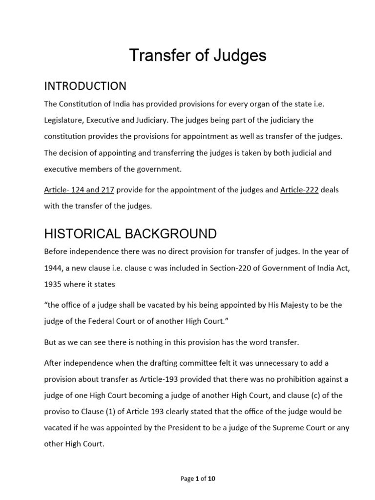 Transfer of Judges | PDF | Judge | Legal Documents
