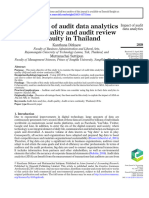 The Impact of Audit Data Analytics On Audit Quality and Audit Review Continuity in Thailand
