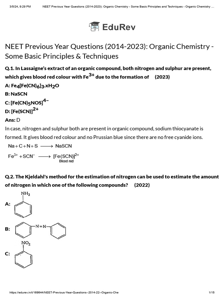 BASIC PRINCIPLES AND TECHNIQUES IN ORGANIC CHEMISTRY NCERT PDF visual data 2