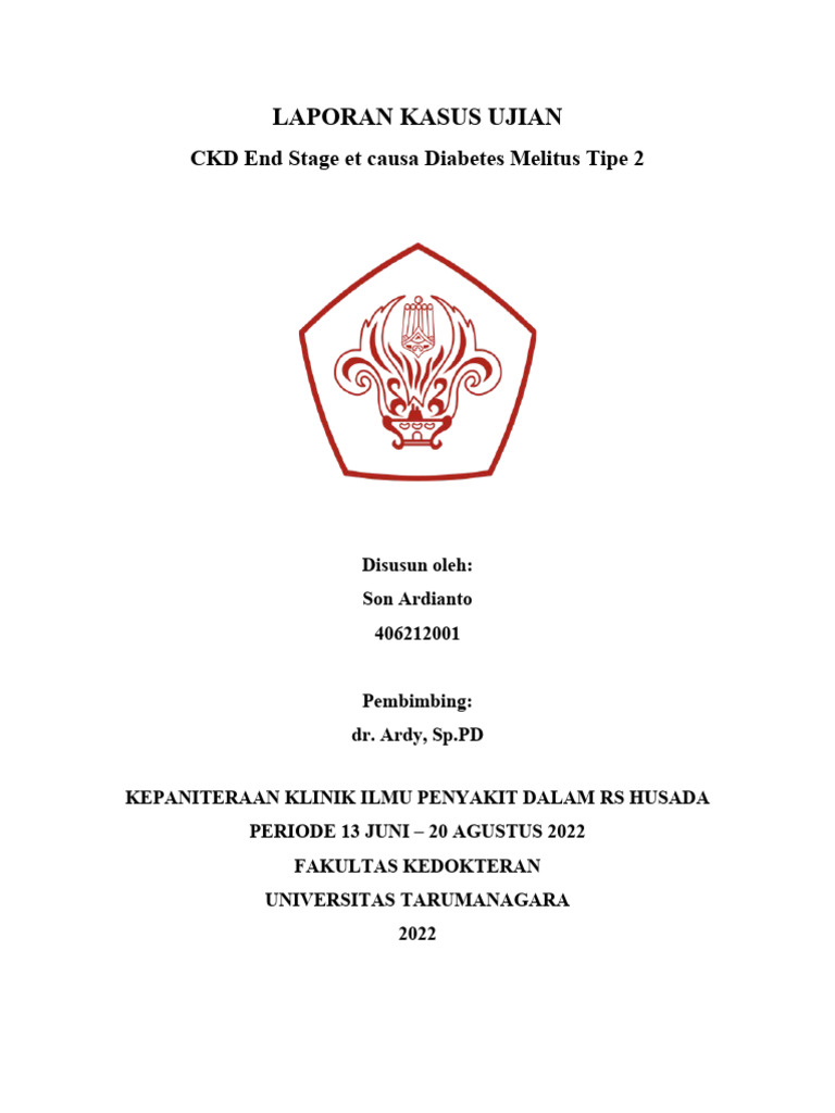 Kasus CKD Stadium Akhir dan DM Tipe 2 | PDF | Sains & Matematika