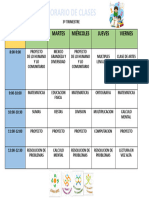 Horario Tercer Trimestre