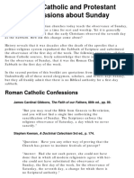 Roman Catholic and Protestant Confessions About Sunday
