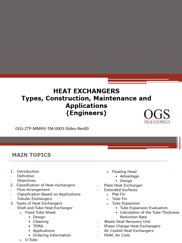 Heat Exchangers: Types and Maintenance | PDF | Heat Exchanger | Pipe ...