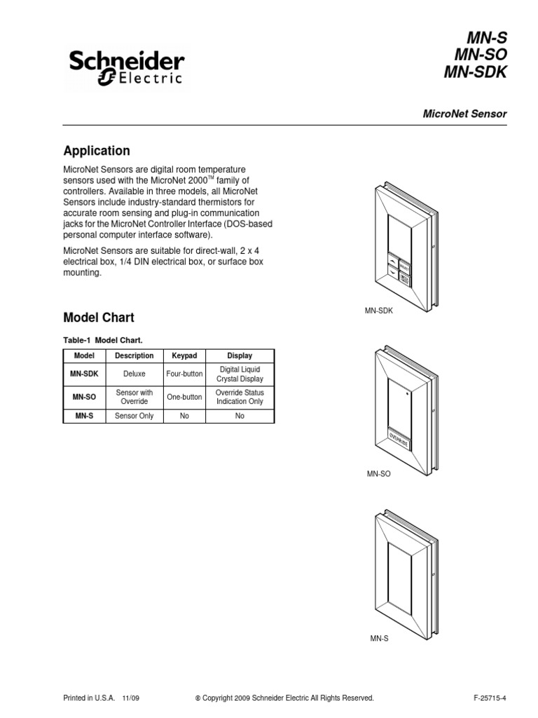 Schneider MN Sensors | Download Free PDF | Electrical Wiring | Electricity