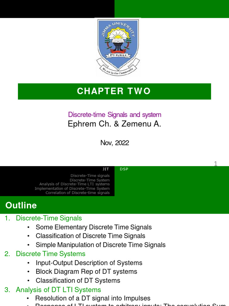 Discrete-Time Signals and Systems Overview | PDF | Discrete Time And ...