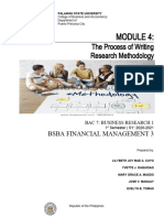 Business Research 1 Module 4 Research Methodology