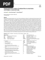 Entropy Generation Analysis of Turbulent Flow in Conical Tubes With Dimples: A Numerical Study