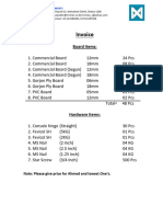 Invoice For Board (AFMC)